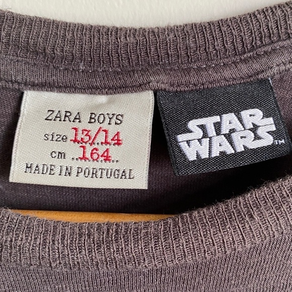 Zara Boys Grayish-Brown Star Wars Storm Trooper Long Sleeve T-shirt Size 13/14 - Picture 2 of 11